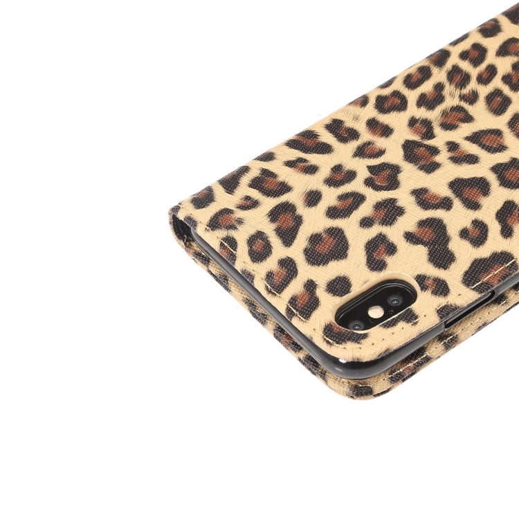 For iPhone XS Max Leopard Pattern Horizontal Flip Leather Case with Holder & Card Slots