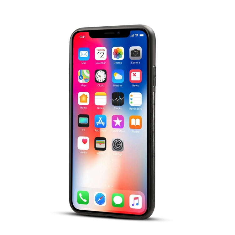 For iPhone XS Max Dibase TPU + PC + PU Crazy Horse Texture Protective Case with Holder & Card Slots