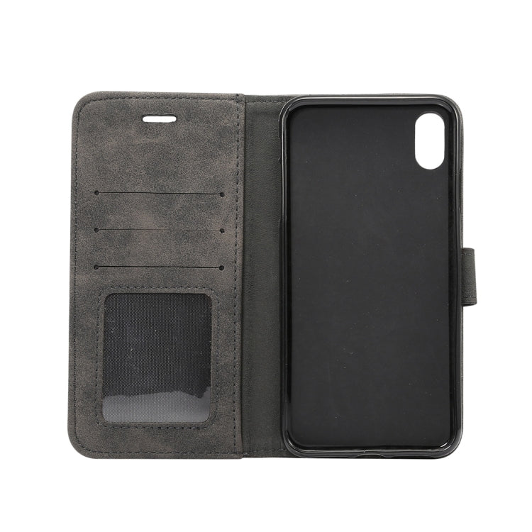For iPhone XS Max Sheep Bar Material Horizontal Flip PU Leather Case with Holder & Card Slot & Wallet & Photo Frame