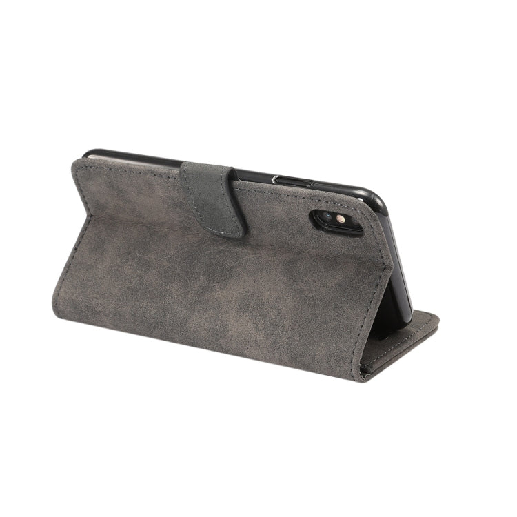 For iPhone XS Max Sheep Bar Material Horizontal Flip PU Leather Case with Holder & Card Slot & Wallet & Photo Frame