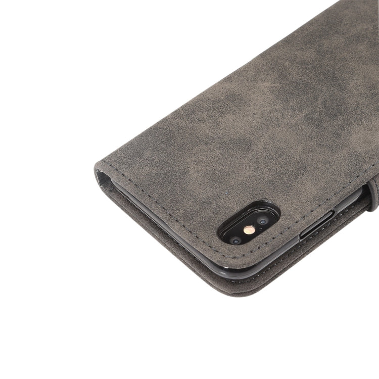 For iPhone XS Max Sheep Bar Material Horizontal Flip PU Leather Case with Holder & Card Slot & Wallet & Photo Frame