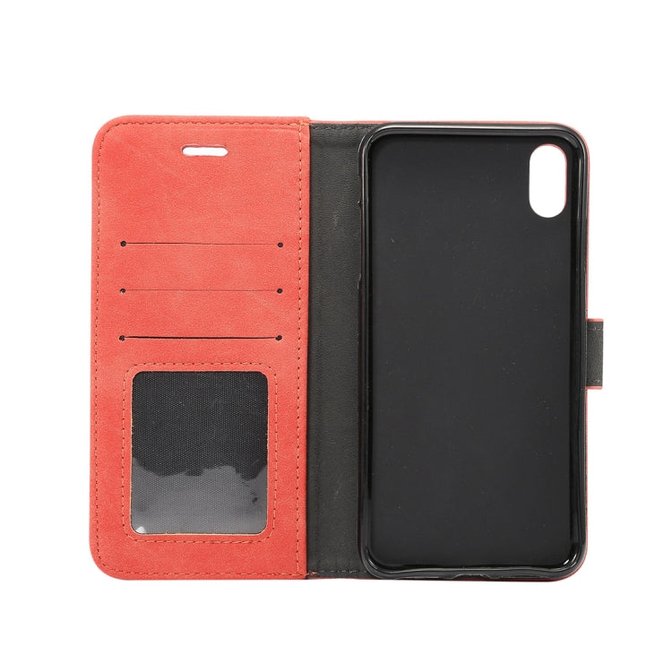 For iPhone XS Max Sheep Bar Material Horizontal Flip PU Leather Case with Holder & Card Slot & Wallet & Photo Frame