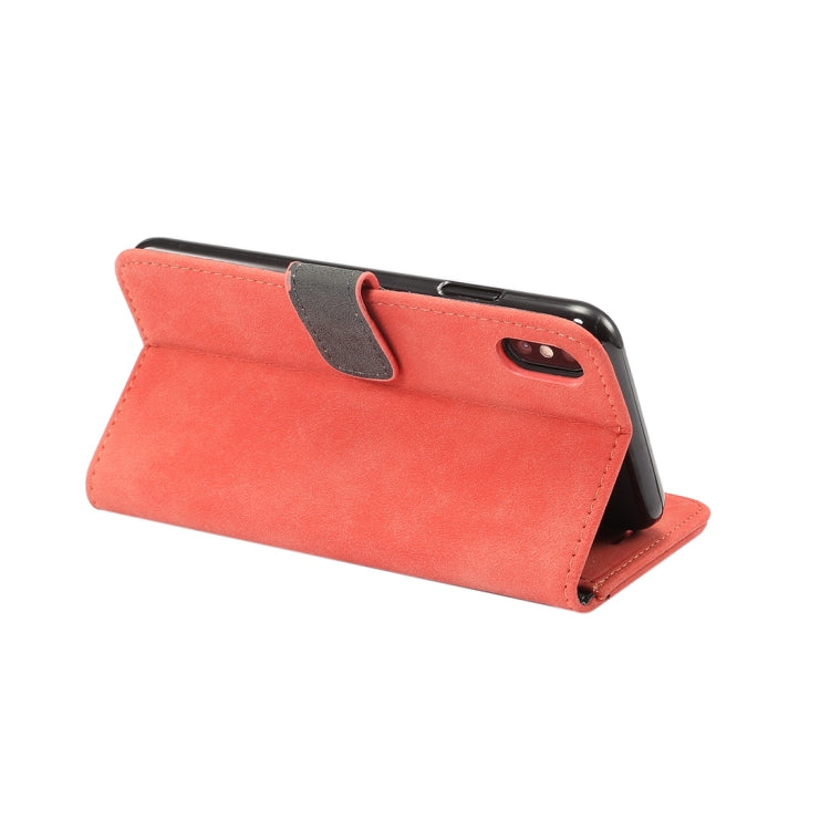 For iPhone XS Max Sheep Bar Material Horizontal Flip PU Leather Case with Holder & Card Slot & Wallet & Photo Frame