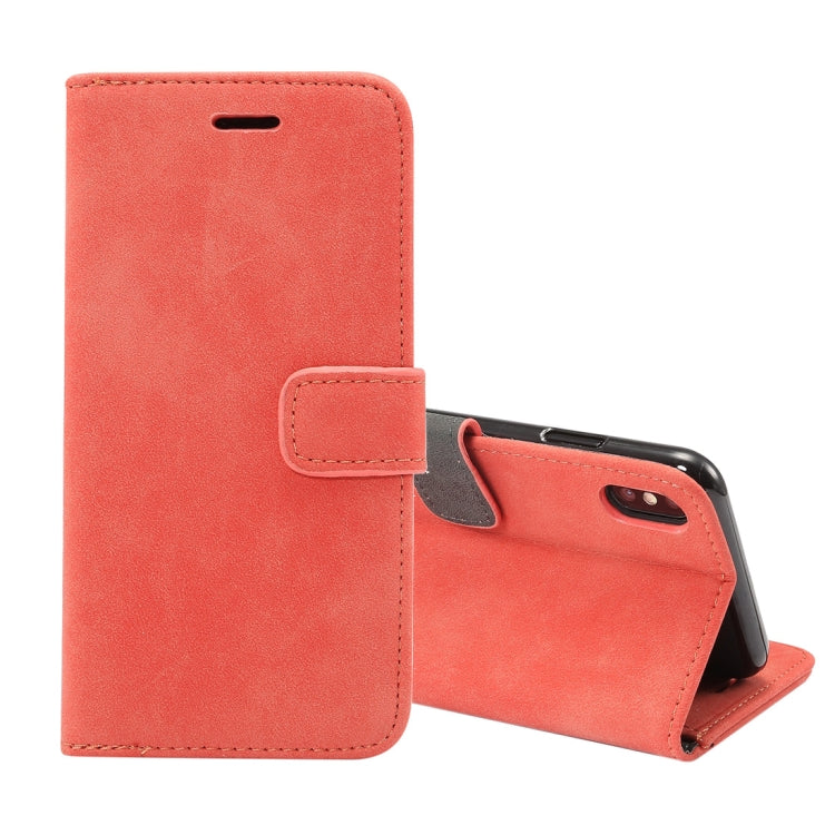 For iPhone XS Max Sheep Bar Material Horizontal Flip PU Leather Case with Holder & Card Slot & Wallet & Photo Frame