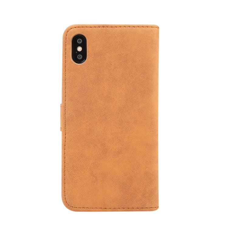 For iPhone XS Max Sheep Bar Material Horizontal Flip PU Leather Case with Holder & Card Slot & Wallet & Photo Frame