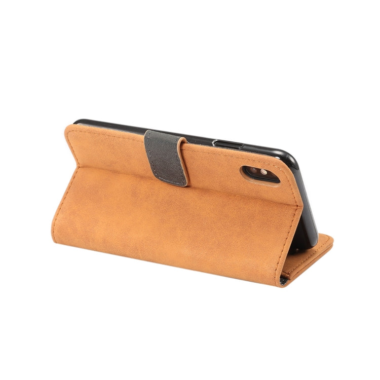 For iPhone XS Max Sheep Bar Material Horizontal Flip PU Leather Case with Holder & Card Slot & Wallet & Photo Frame