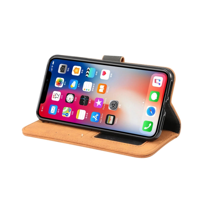 For iPhone XS Max Sheep Bar Material Horizontal Flip PU Leather Case with Holder & Card Slot & Wallet & Photo Frame