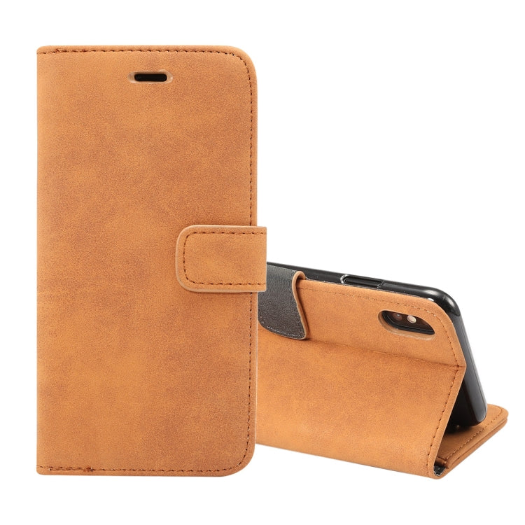 For iPhone XS Max Sheep Bar Material Horizontal Flip PU Leather Case with Holder & Card Slot & Wallet & Photo Frame
