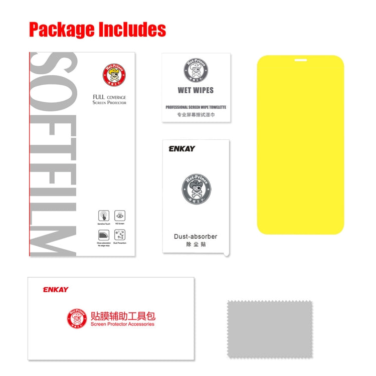 ENKAY Hat-Prince 0.1mm 3D Full Screen Protector Explosion-proof Hydrogel Film for  iPhone XS Max , TPU+TPE+PET Material