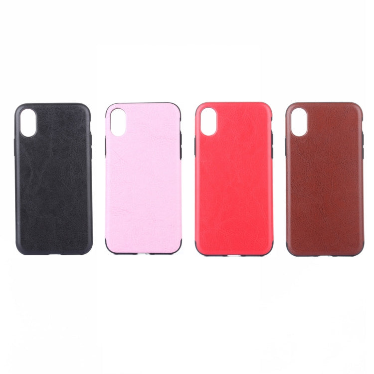 For iPhone XS Max Crazy Horse Texture PU Case