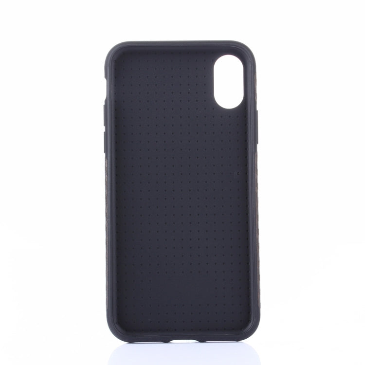 For iPhone XS Max Carbon Fiber Texture PU Case