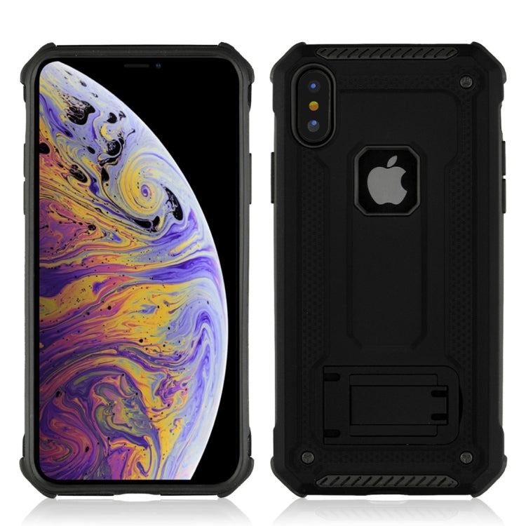 For iPhone XS Max Shockproof PC + TPU Armor Protective Case with Holder