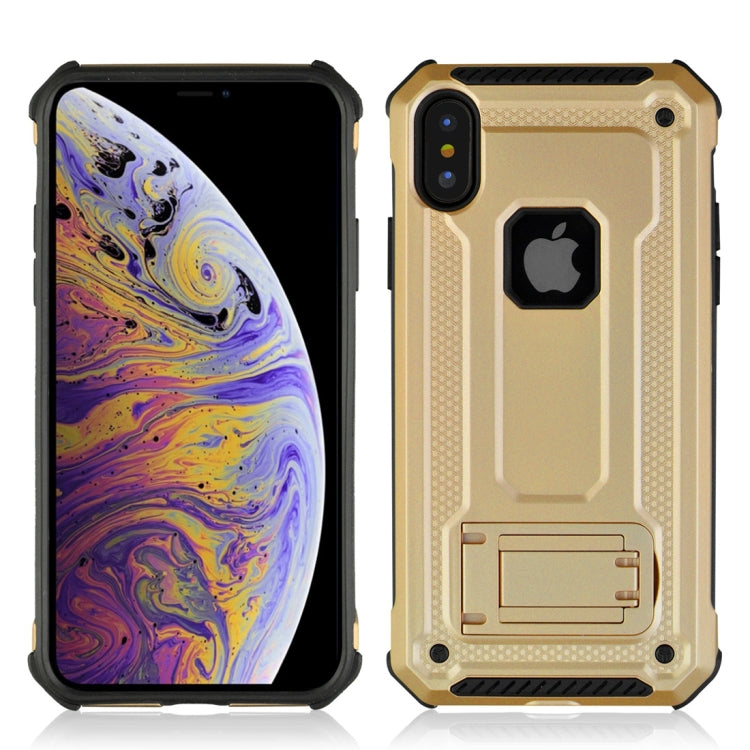 For iPhone XS Max Shockproof PC + TPU Armor Protective Case with Holder