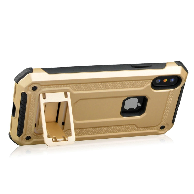 For iPhone XS Max Shockproof PC + TPU Armor Protective Case with Holder
