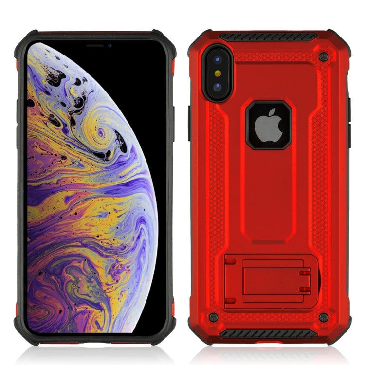 For iPhone XS Max Shockproof PC + TPU Armor Protective Case with Holder