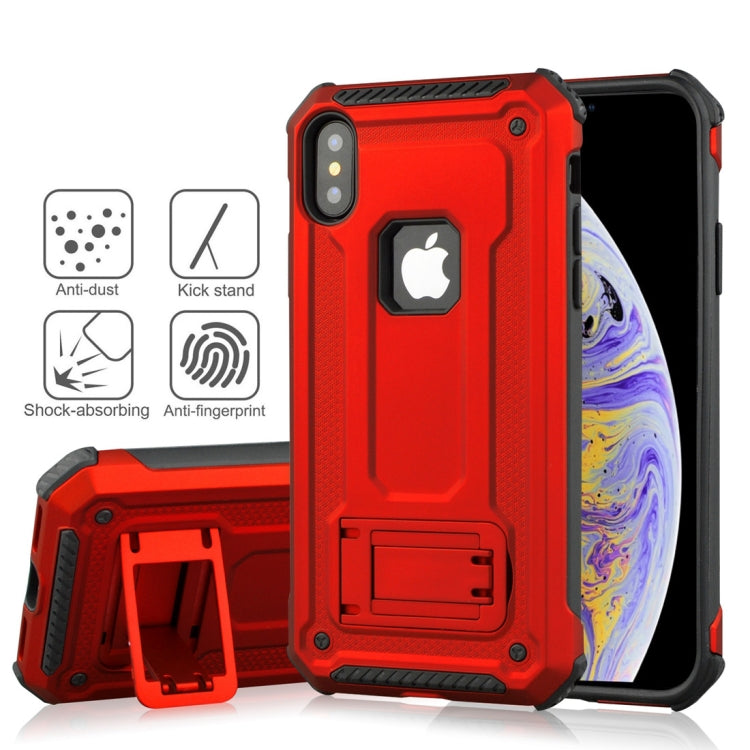 For iPhone XS Max Shockproof PC + TPU Armor Protective Case with Holder