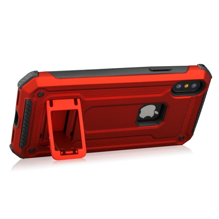 For iPhone XS Max Shockproof PC + TPU Armor Protective Case with Holder