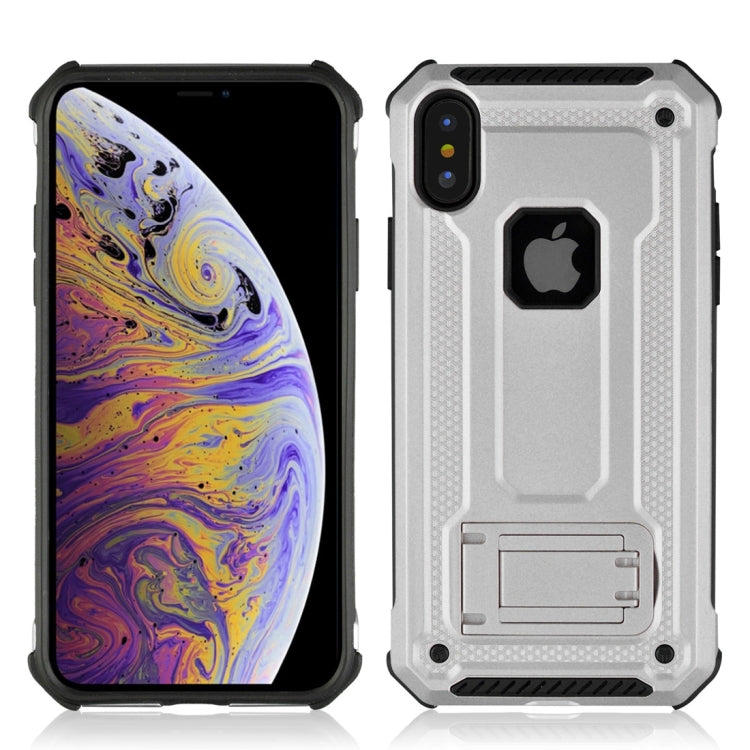 For iPhone XS Max Shockproof PC + TPU Armor Protective Case with Holder