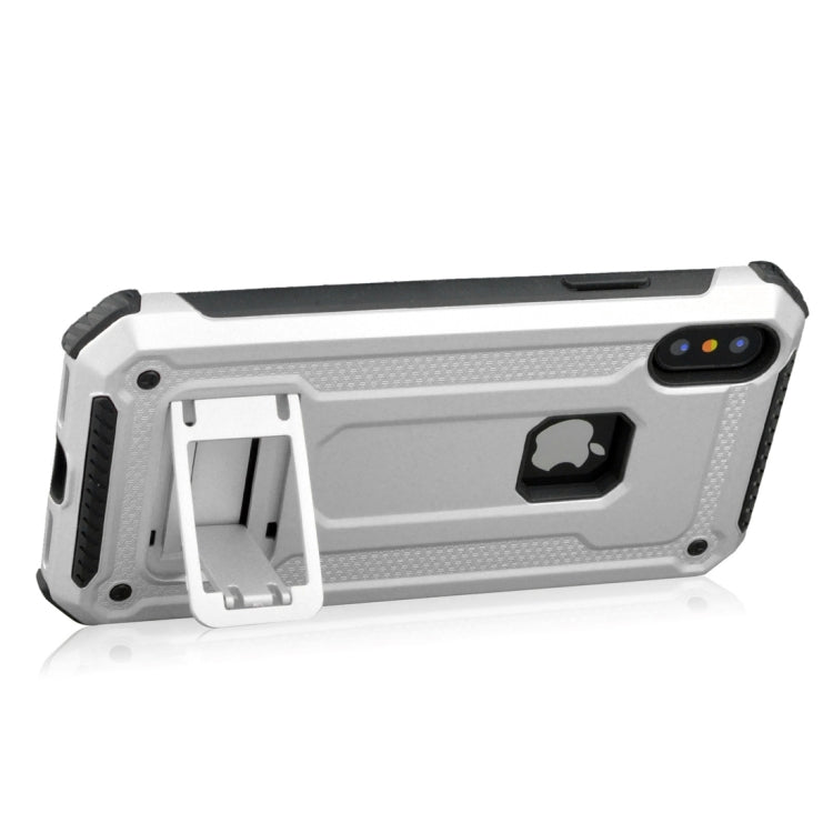 For iPhone XS Max Shockproof PC + TPU Armor Protective Case with Holder