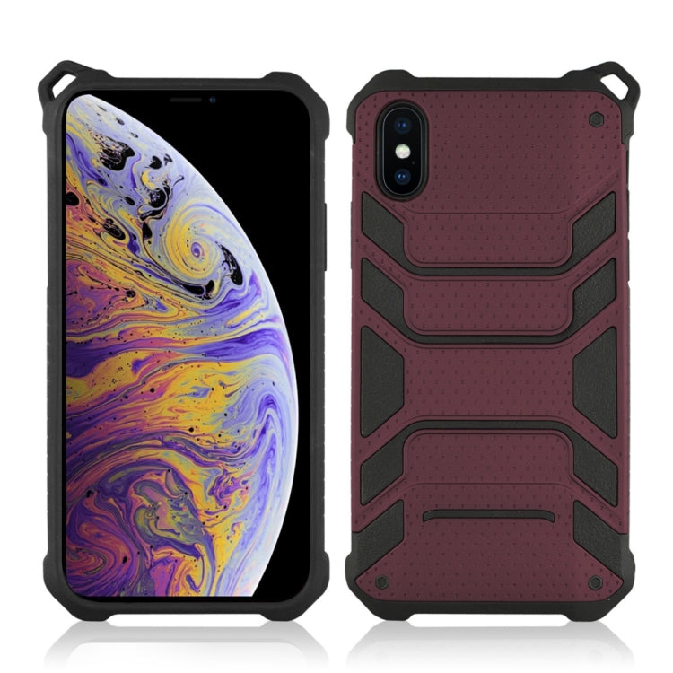 For iPhone XS Max Shockproof PC + TPU Spider-Man Armor Protective Case
