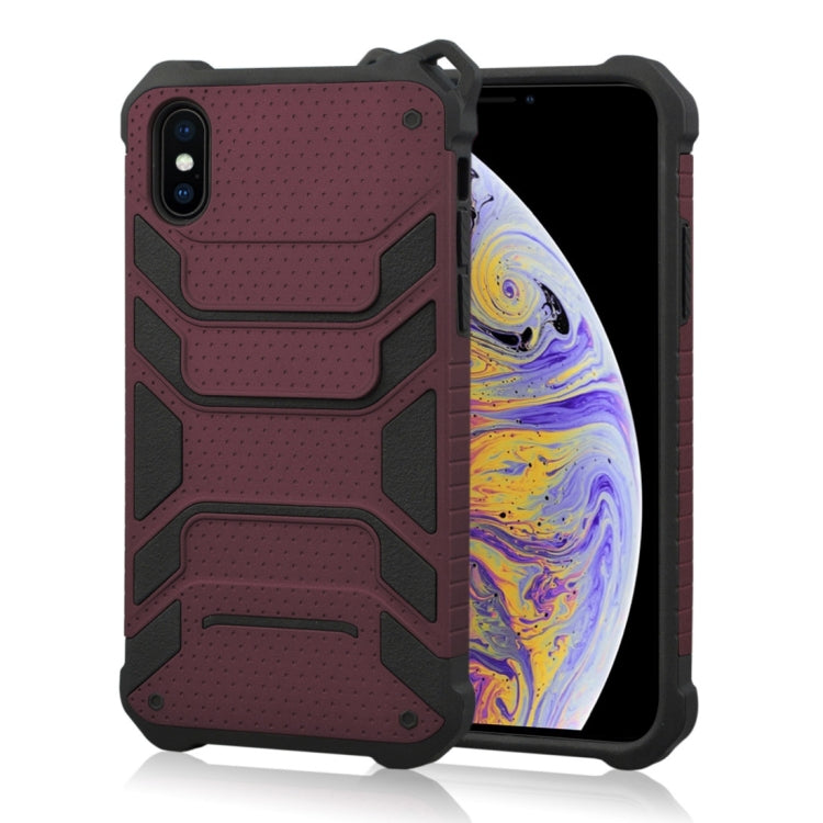 For iPhone XS Max Shockproof PC + TPU Spider-Man Armor Protective Case