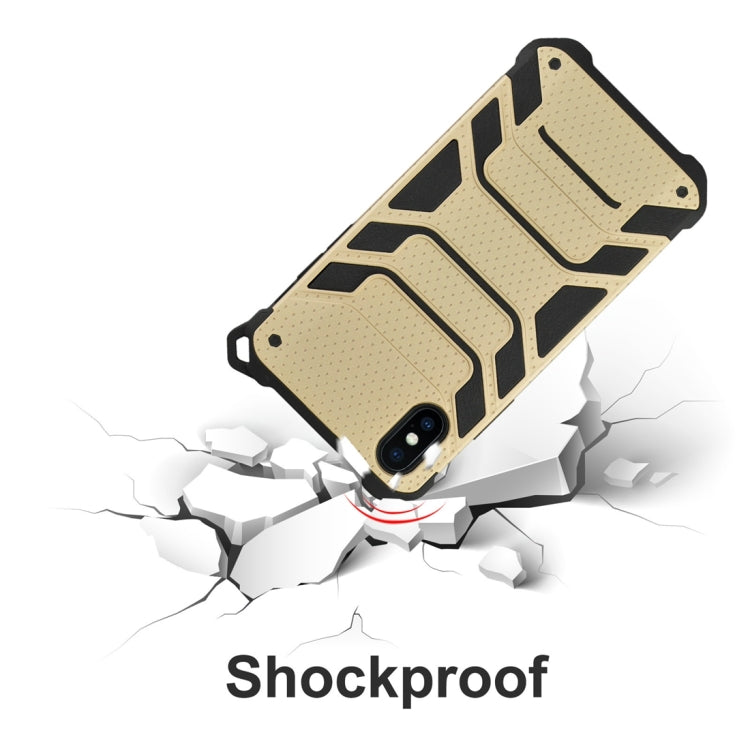 For iPhone XS Max Shockproof PC + TPU Spider-Man Armor Protective Case