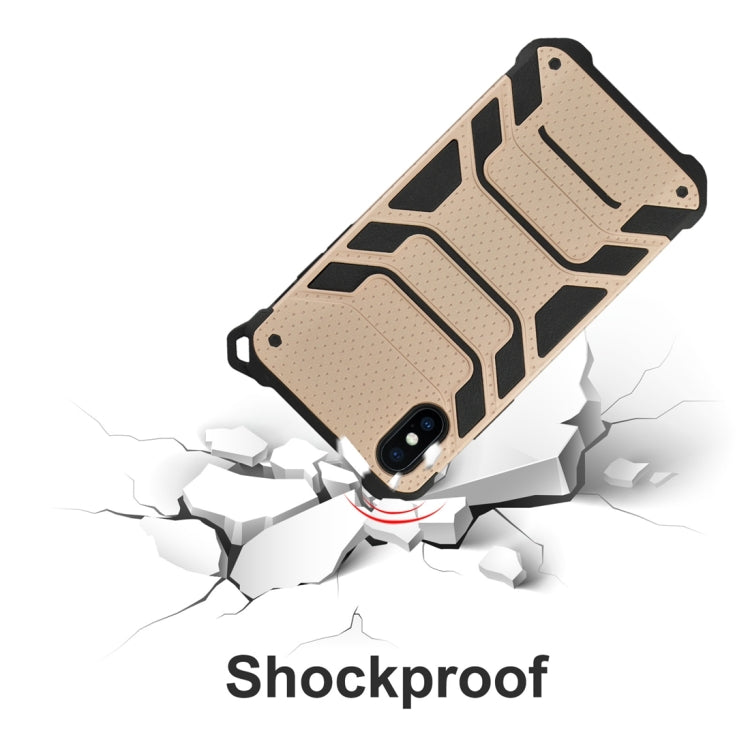 For iPhone XS Max Shockproof PC + TPU Spider-Man Armor Protective Case
