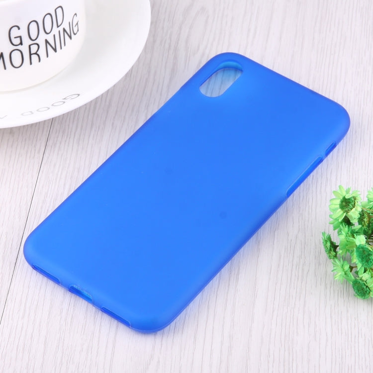 For iPhone XS Max Solid Color Frosted Soft TPU Case