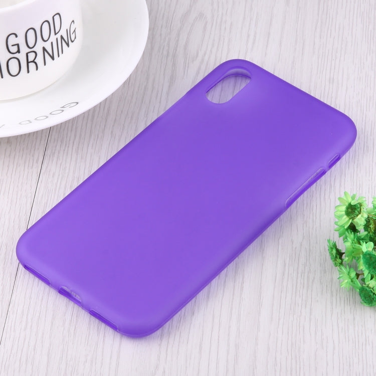 For iPhone XS Max Solid Color Frosted Soft TPU Case