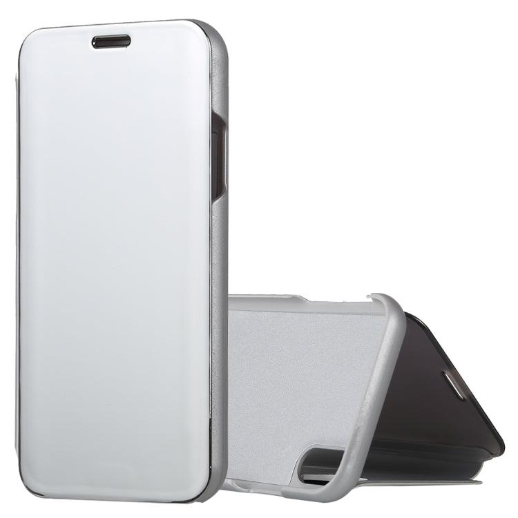 For iPhone XS Max Electroplating Mirror Horizontal Flip Leather Case with Holder