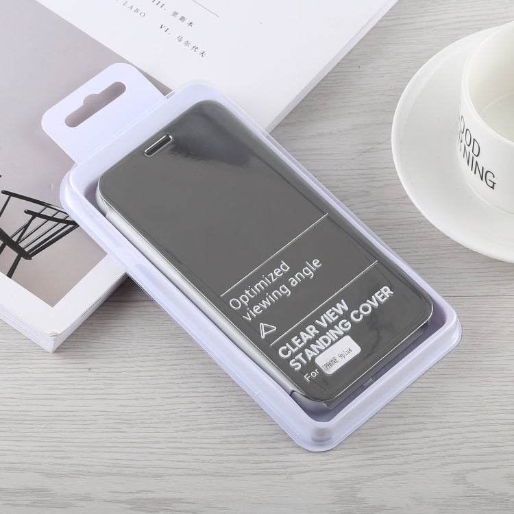 For iPhone XS Max Electroplating Mirror Horizontal Flip Leather Case with Holder