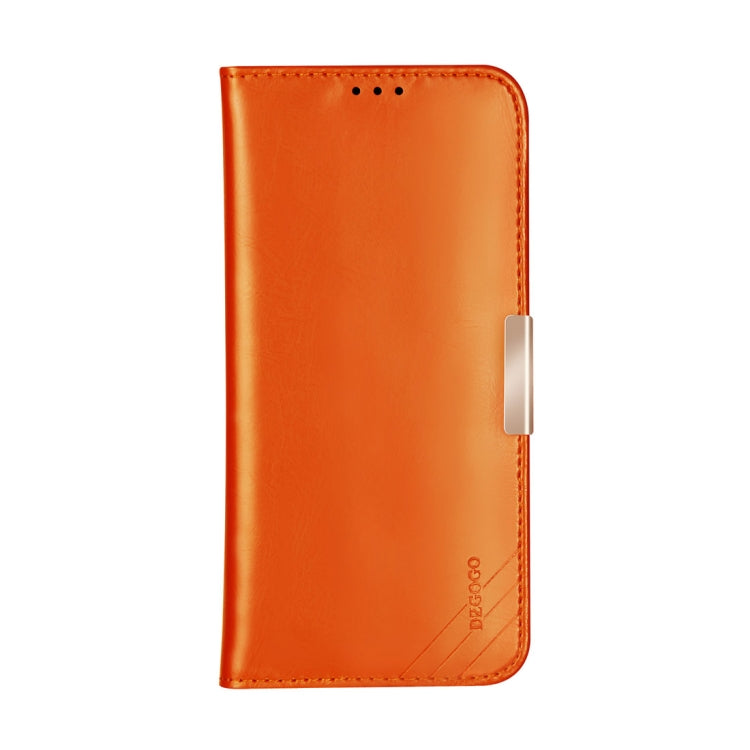 For iPhone XS Max DZGOGO ROYALE II Series Magnetic Horizontal Flip Genuine Leather Case with Card Slots & Holder(Brown)