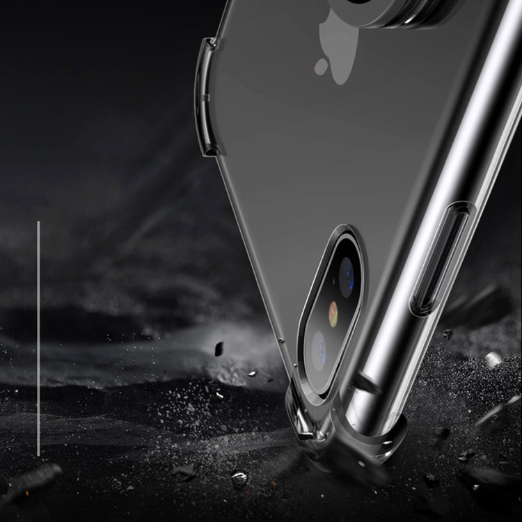 For iPhone XS Max TOTUDESIGN TPU Case with Magnetic Holder(Transparent)