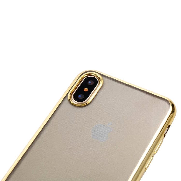 For iPhone XS Max Ultra-thin Electroplating TPU Protective Case