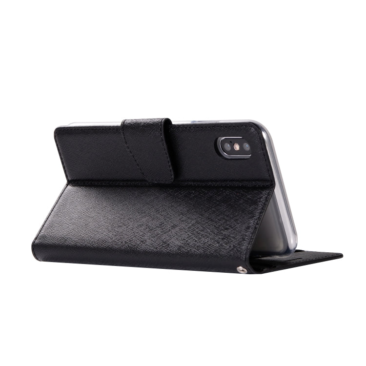 For iPhone XS Max Silk Texture Horizontal Flip Leather Case with Holder & Card slots & Wallet & Photo Frame