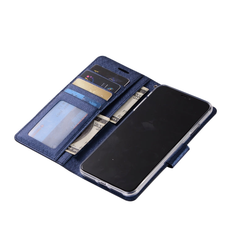 For iPhone XS Max Silk Texture Horizontal Flip Leather Case with Holder & Card slots & Wallet & Photo Frame
