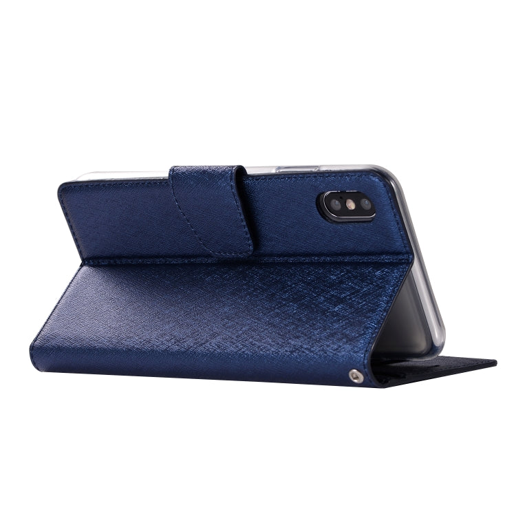For iPhone XS Max Silk Texture Horizontal Flip Leather Case with Holder & Card slots & Wallet & Photo Frame