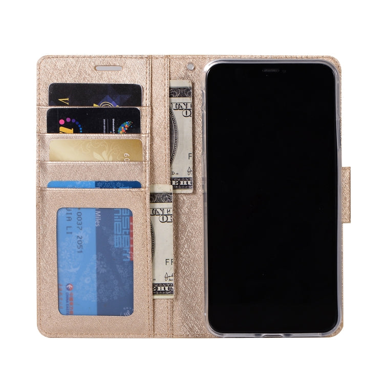 For iPhone XS Max Silk Texture Horizontal Flip Leather Case with Holder & Card slots & Wallet & Photo Frame