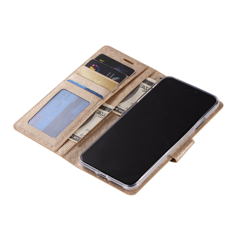 For iPhone XS Max Silk Texture Horizontal Flip Leather Case with Holder & Card slots & Wallet & Photo Frame