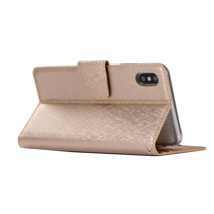 For iPhone XS Max Silk Texture Horizontal Flip Leather Case with Holder & Card slots & Wallet & Photo Frame