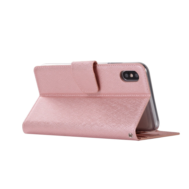 For iPhone XS Max Silk Texture Horizontal Flip Leather Case with Holder & Card slots & Wallet & Photo Frame
