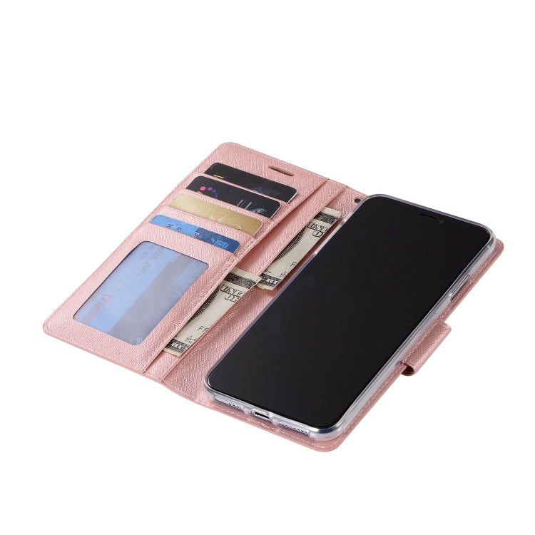 For iPhone XS Max Silk Texture Horizontal Flip Leather Case with Holder & Card slots & Wallet & Photo Frame