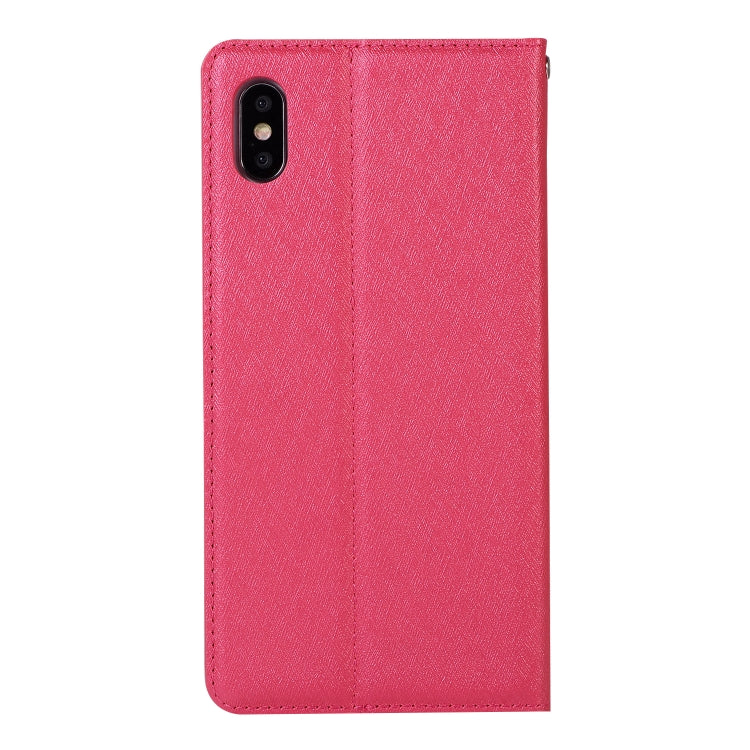 For iPhone XS Max Silk Texture Horizontal Flip Leather Case with Holder & Card slots & Wallet & Photo Frame