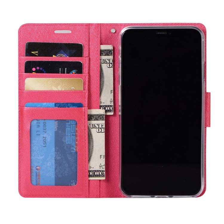 For iPhone XS Max Silk Texture Horizontal Flip Leather Case with Holder & Card slots & Wallet & Photo Frame