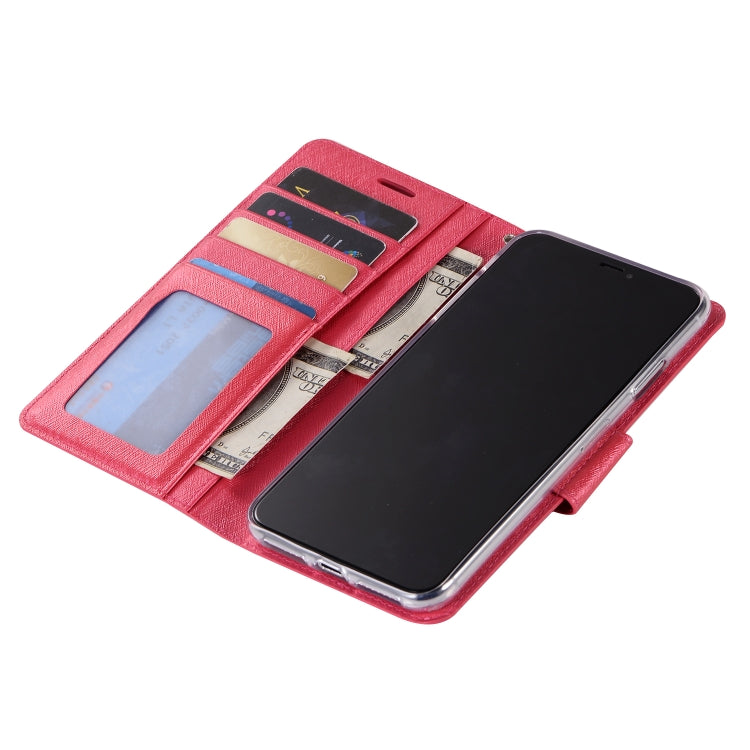For iPhone XS Max Silk Texture Horizontal Flip Leather Case with Holder & Card slots & Wallet & Photo Frame