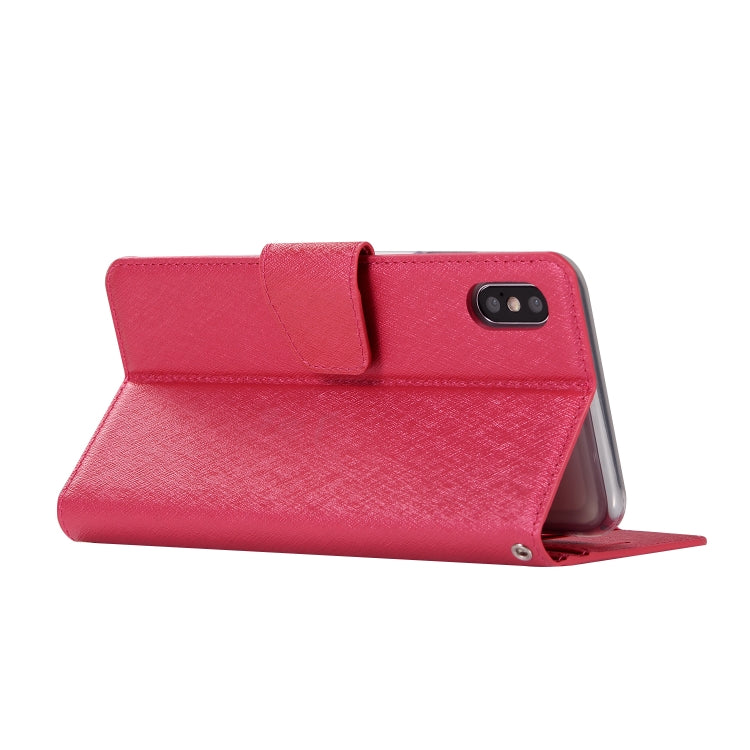 For iPhone XS Max Silk Texture Horizontal Flip Leather Case with Holder & Card slots & Wallet & Photo Frame