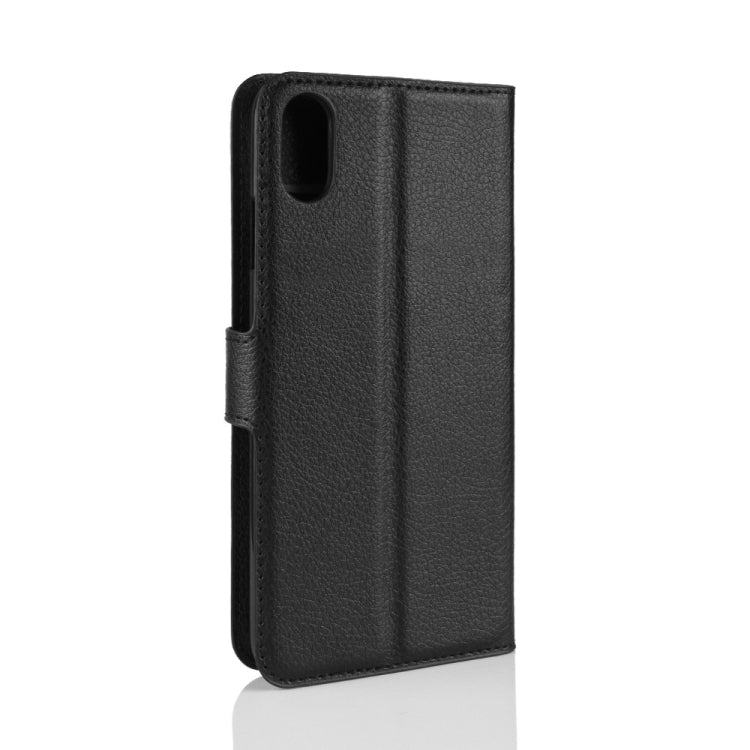 For iPhone XS Max Litchi Texture Horizontal Flip Leather Case with Wallet & Holder & Card Slots