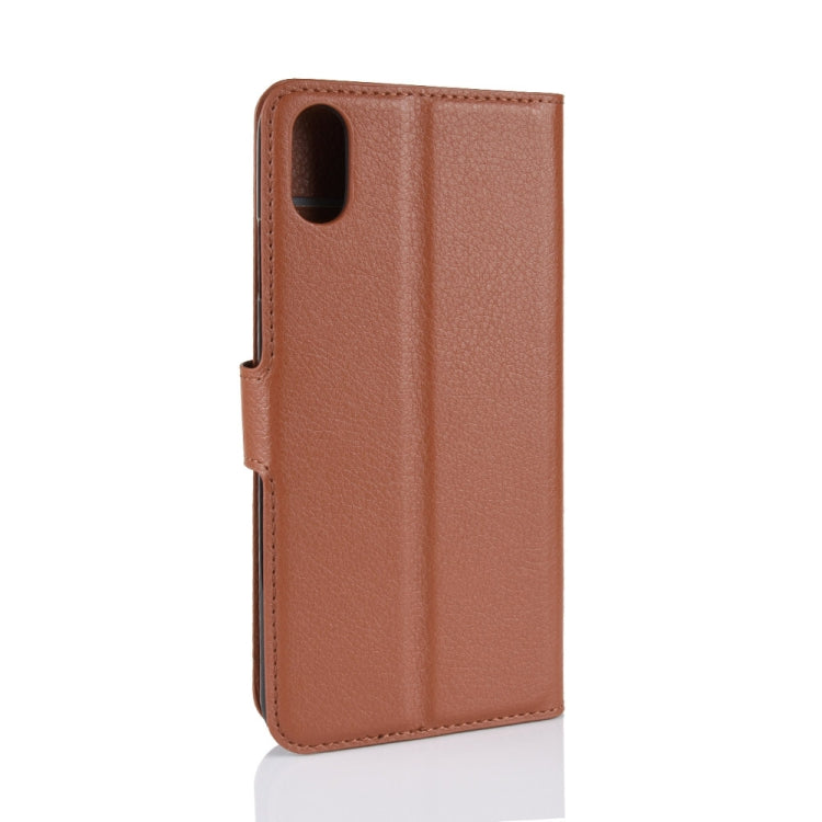 For iPhone XS Max Litchi Texture Horizontal Flip Leather Case with Wallet & Holder & Card Slots