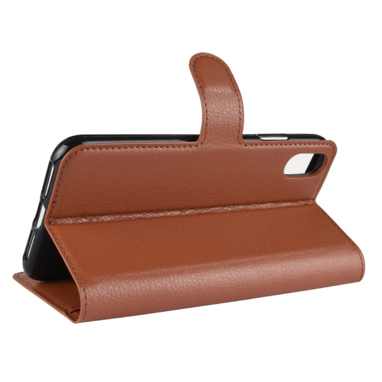 For iPhone XS Max Litchi Texture Horizontal Flip Leather Case with Wallet & Holder & Card Slots