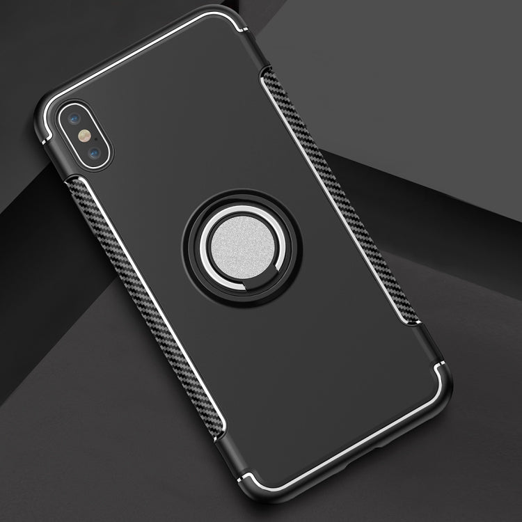 For iPhone XS Max Magnetic 360 Degrees Rotation Ring Armor Protective Case